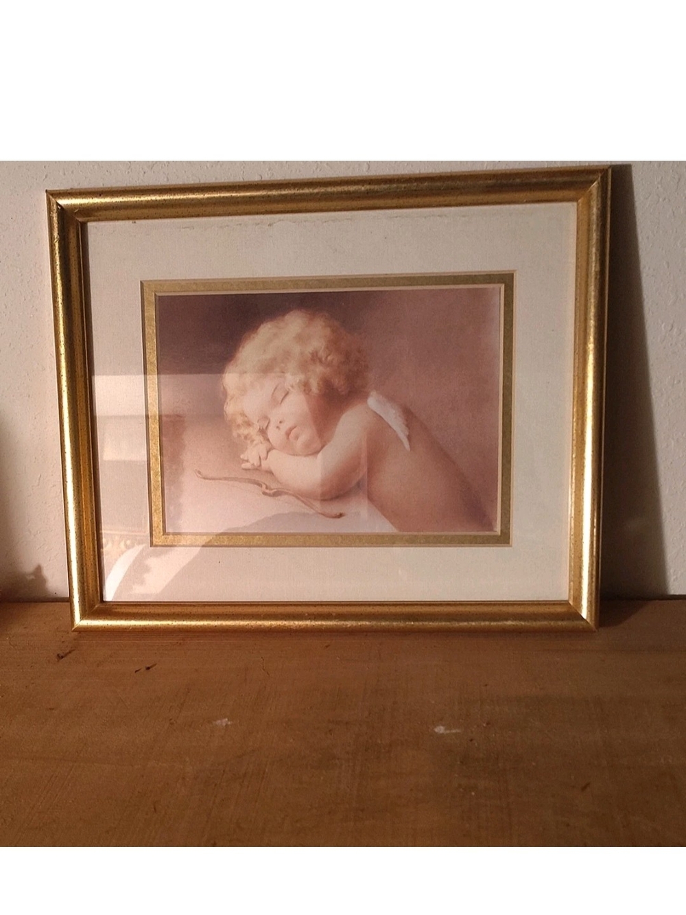 Gold Framed Cherub Angel Print